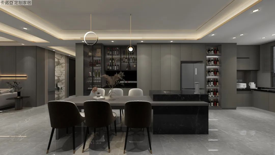 半開放格主打輕量化，可以放置一些展示性高的美酒或裝飾品等