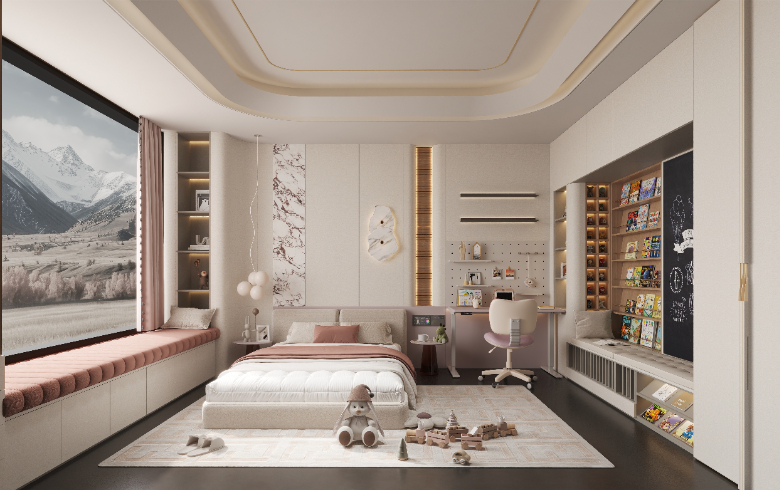 格雅·學在臥室